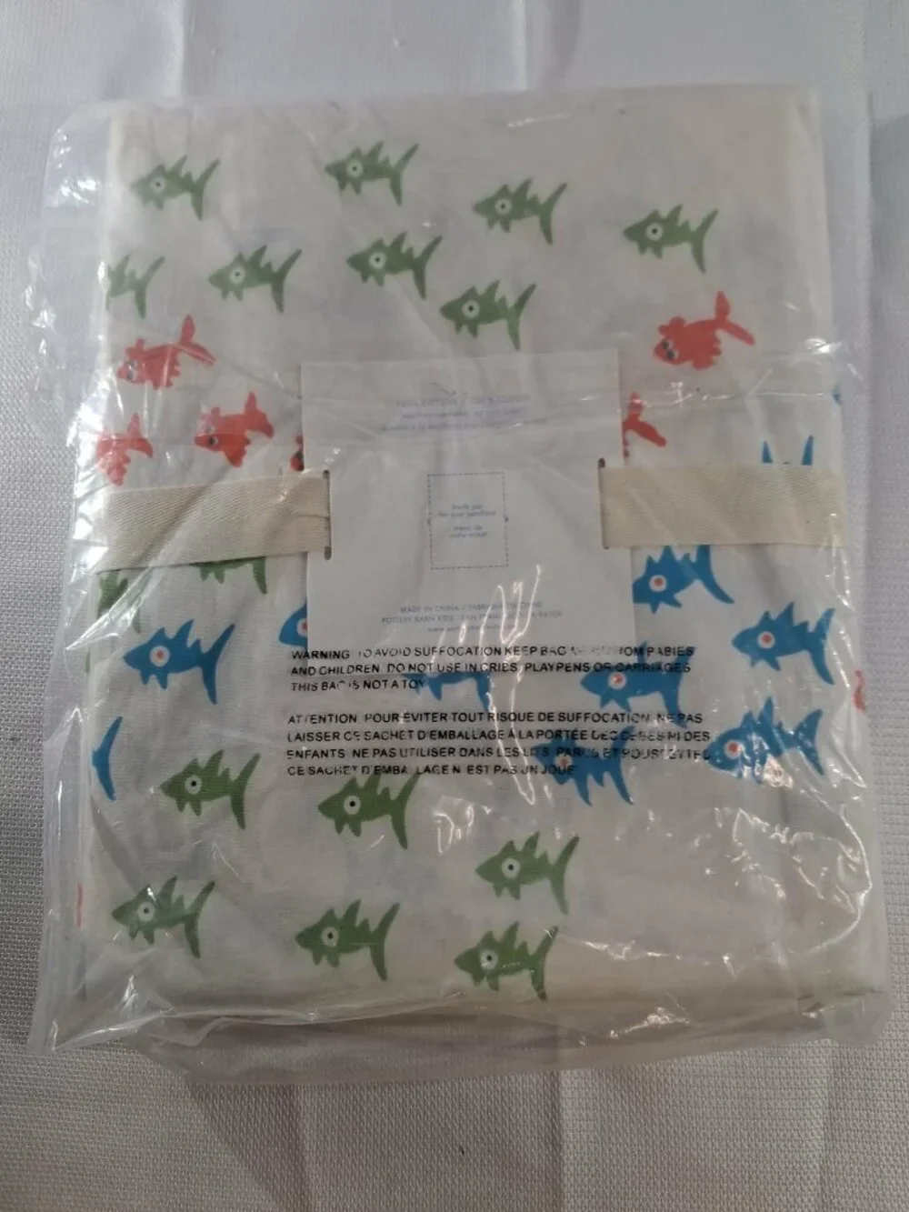2014 Pottery Barn Kids Shark Shower Curtain 72in x 72in